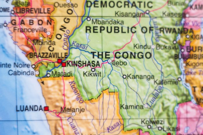 Democratic Republic of the Congo country map .