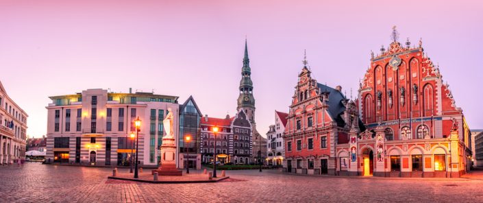 City Hall Square Riga old Town, Latvia